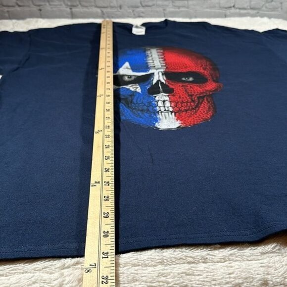 Texan Skull Tee T-Shirt size XL Navy Red NWOT New Without Tags - Picture 7 of 16